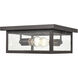 Evanton 2 Light 12 inch Powder Coated Bronze Outdoor Flushmount